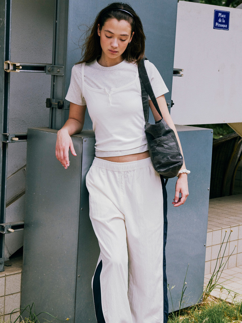 Low Classic Henley Neck Camisole Off White