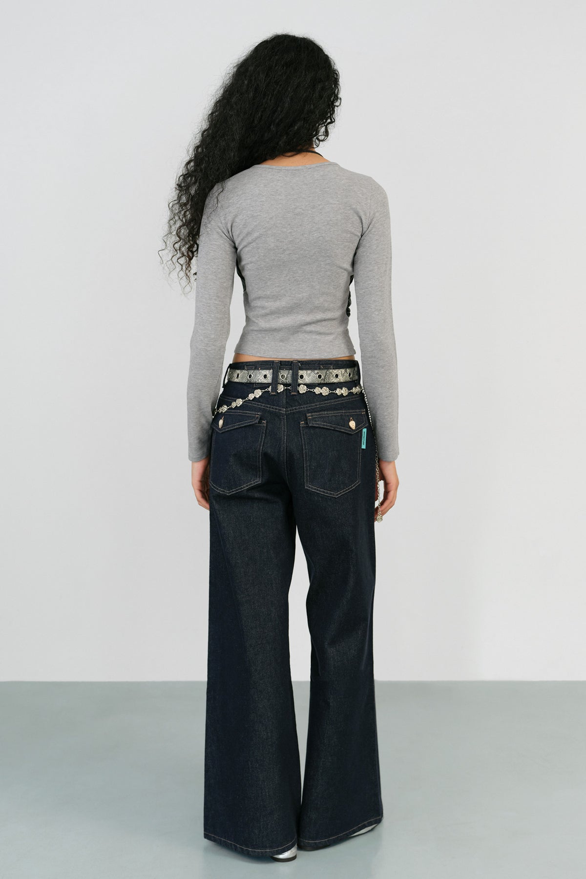Instantfunk Layered Halter Top - Melange Grey