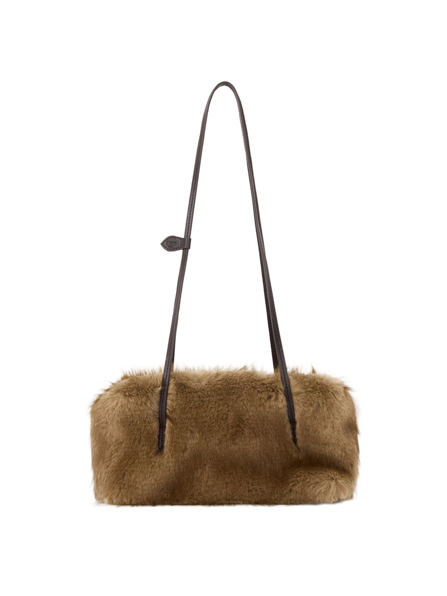 GLOWNY G Mix Fur Bag (Brown)