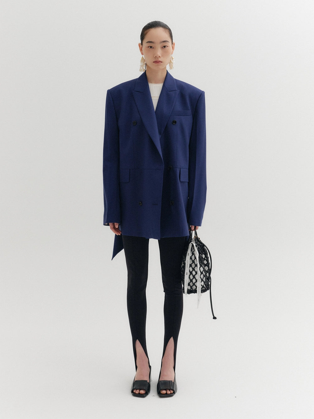 EENK Back Drape Layered Jacket - Navy