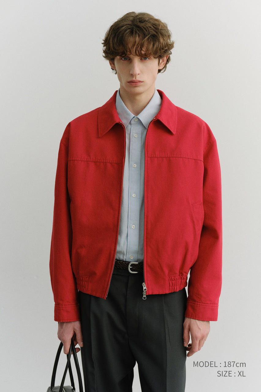 Dunst Unisex Collared Blouson Jacket Red