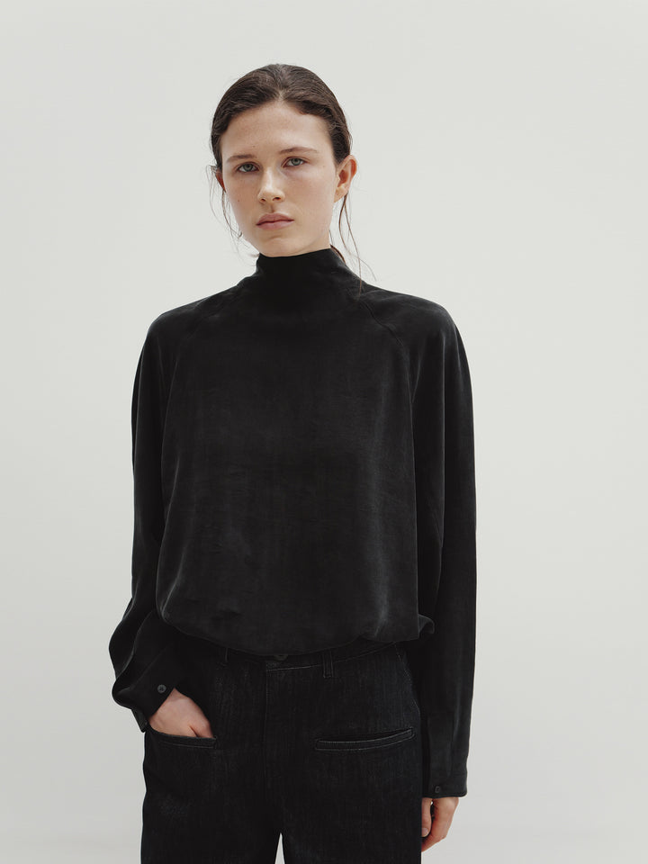 Moia 2way scarf blouse (vintage black)