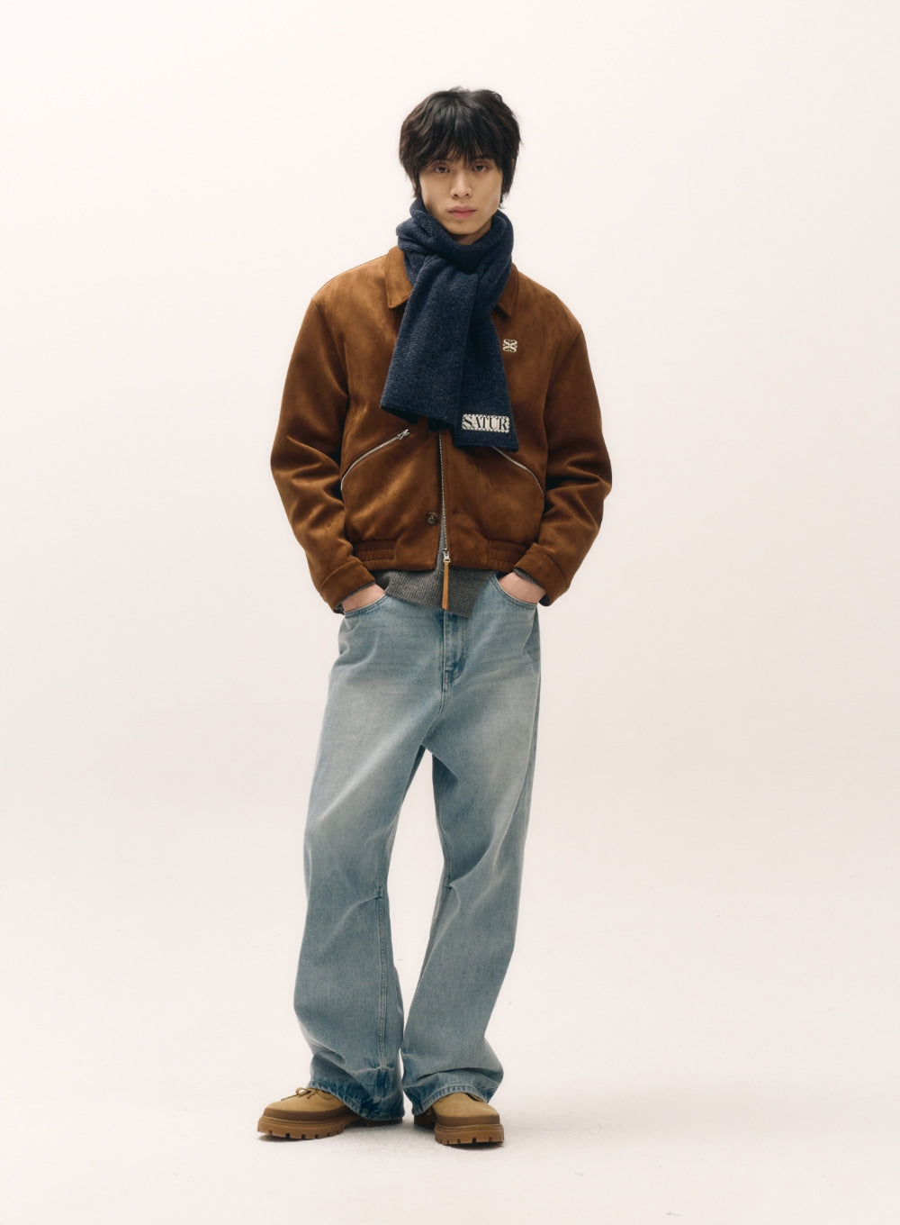 [satur] Verona Knit Muffler - Indigo