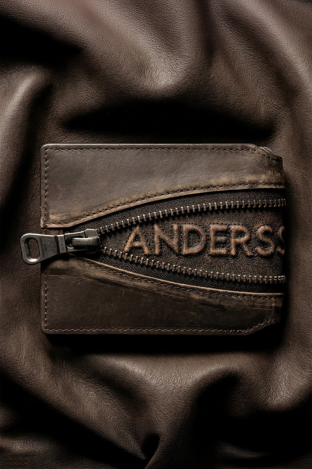 Andersson Bell Brown Leather Zip Wallet
