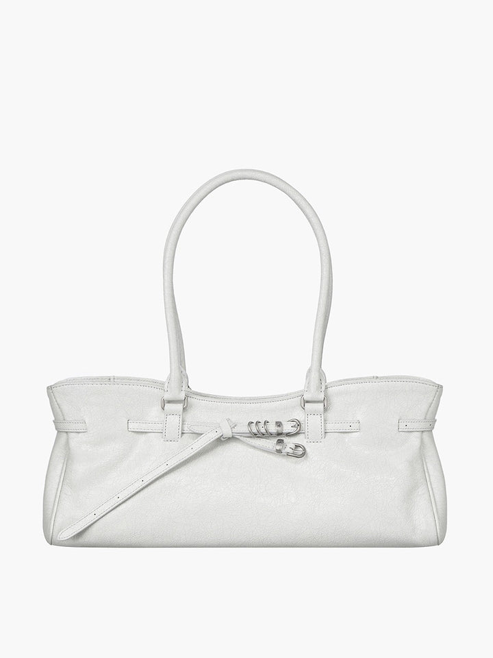 Margesherwood Soft Grandma Shoulder Bag off white cracked
