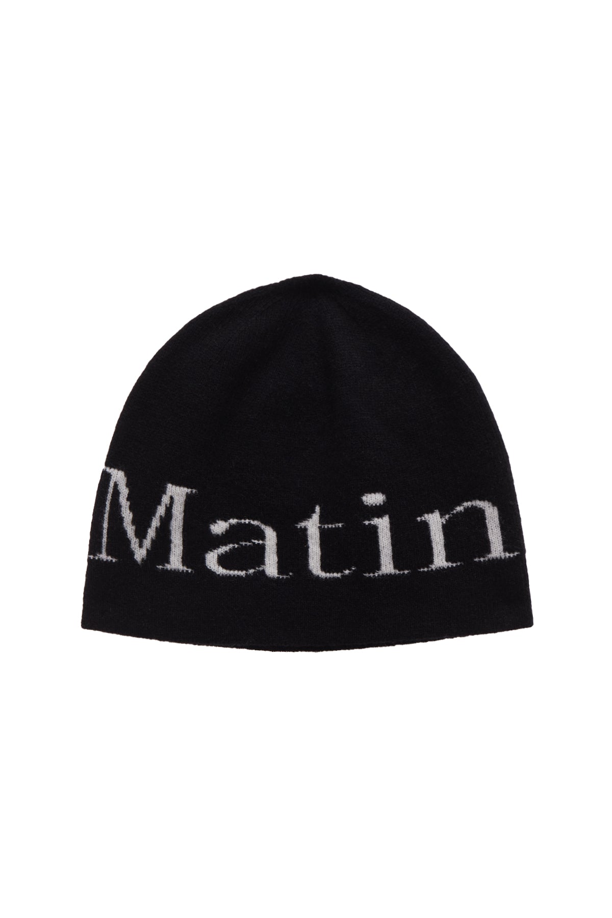 Matinkim Logo Jacquard Short Beanie IN Black