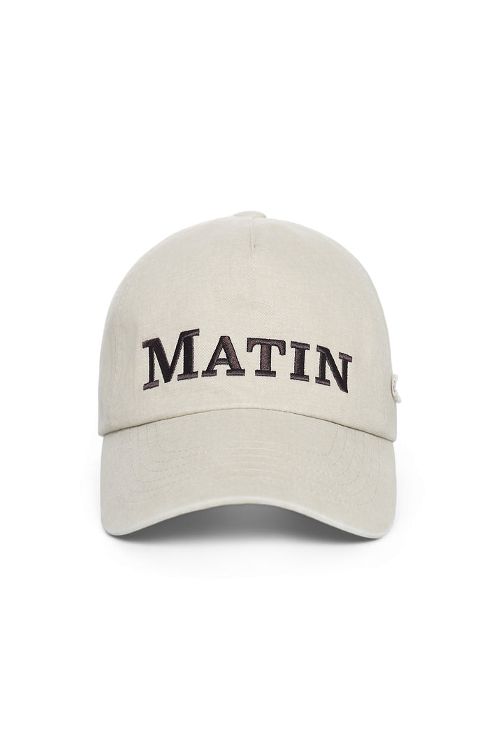 Matinkim Matin Flat Crown Ball Cap IN Beige