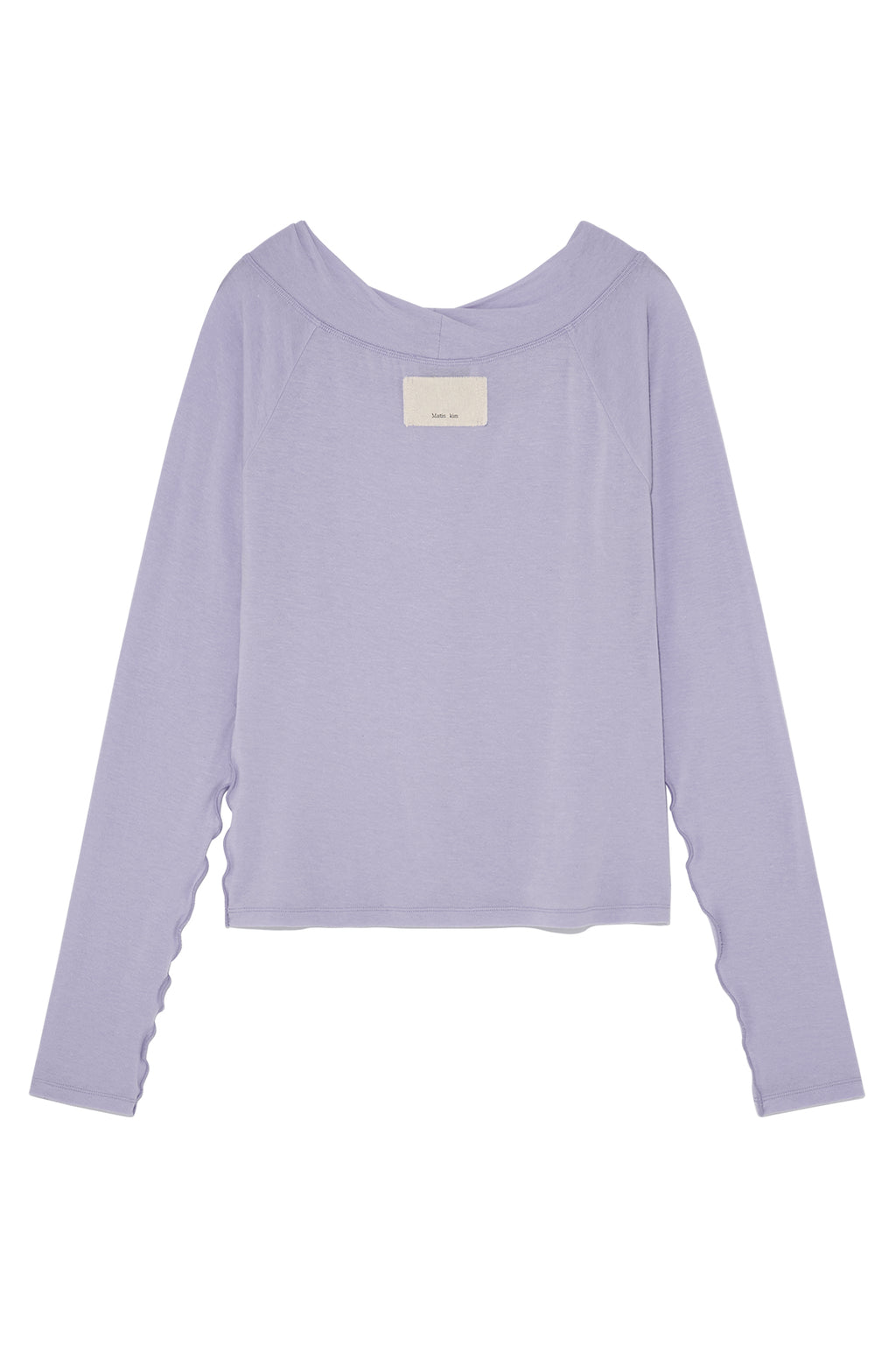 [matinkim] WIDE NECK RAGLAN LONG SLEEVE IN LILAC