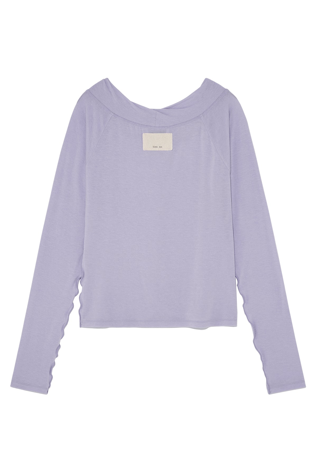 [matinkim] WIDE NECK RAGLAN LONG SLEEVE IN LILAC