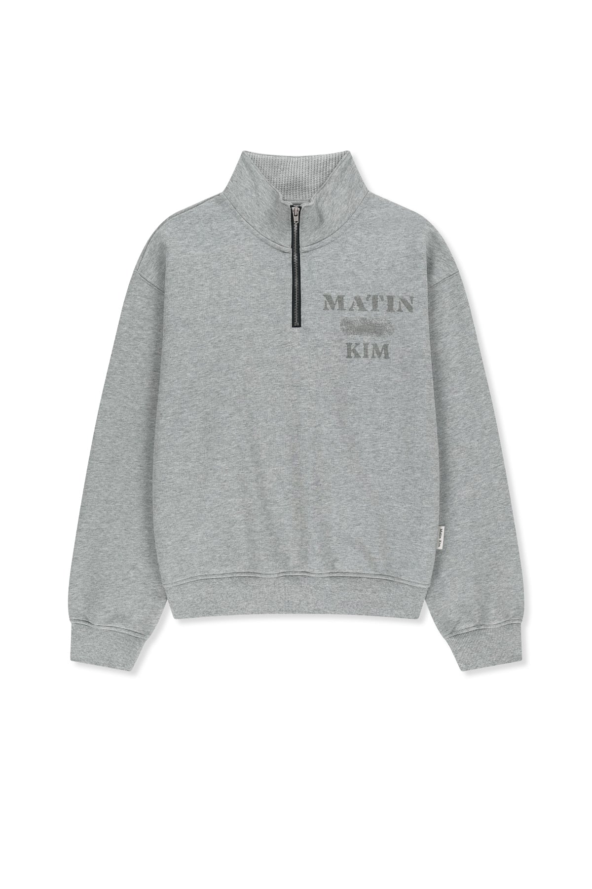 Matinkim Matin Logo Quarter Zip UP IN Grey