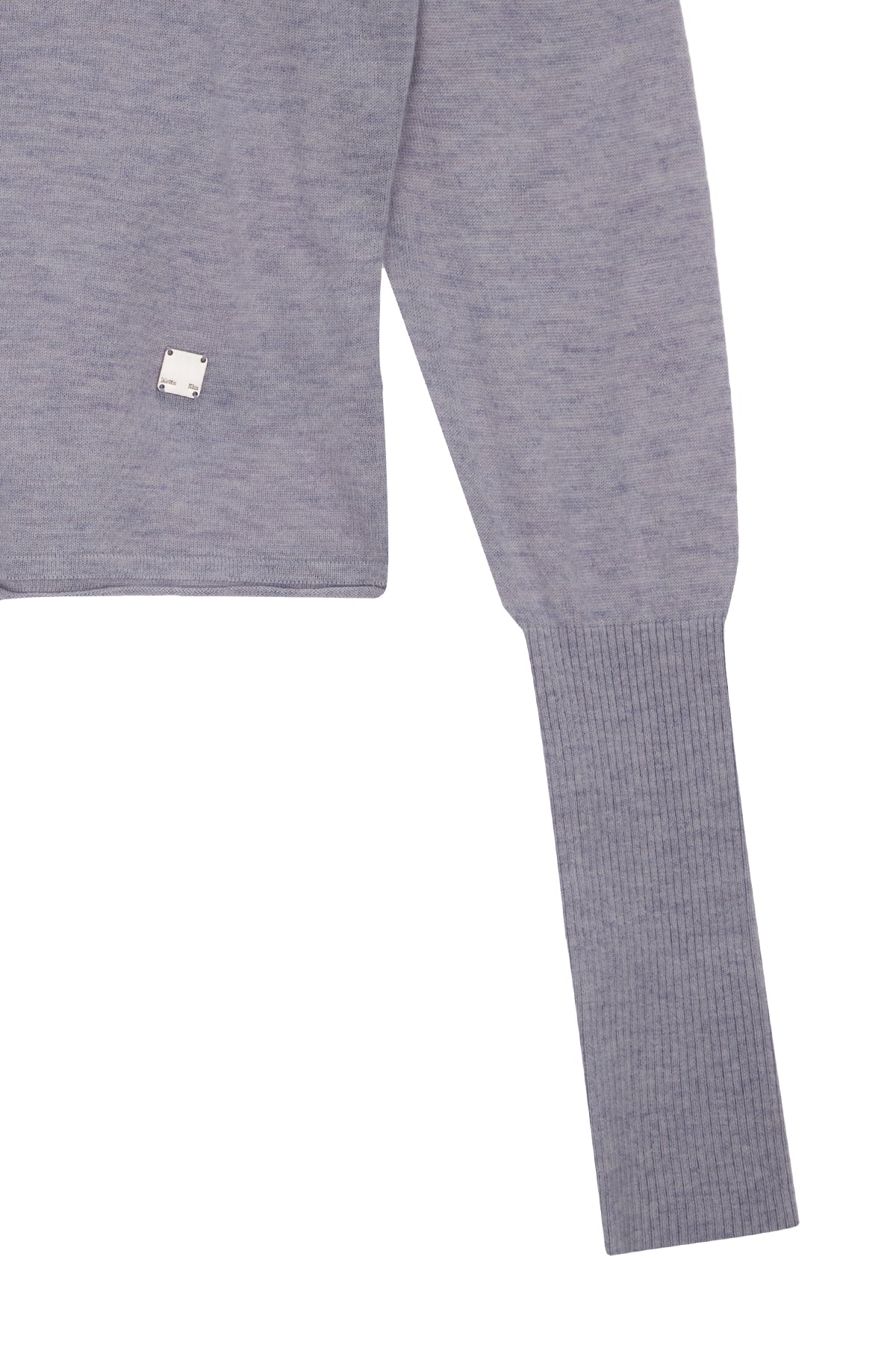 [matinkim] PLAIN SLIM KNIT HOODY IN LILAC