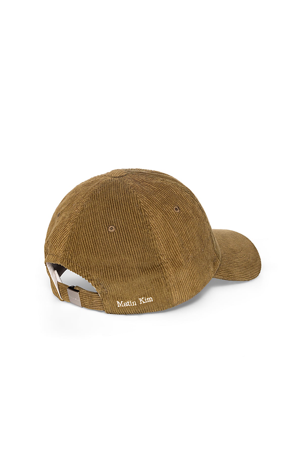 Matinkim Matin Cracked Script Corduroy Ball Cap IN Khaki