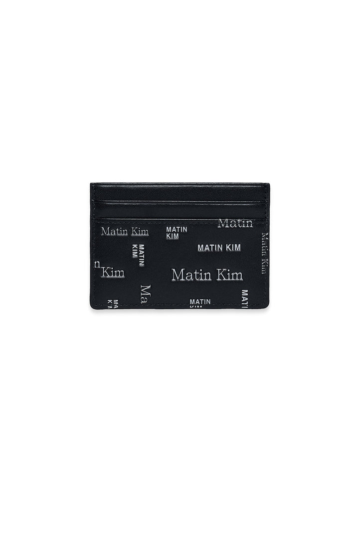 Matinkim Matin All-Over Logo Card Wallet IN Black