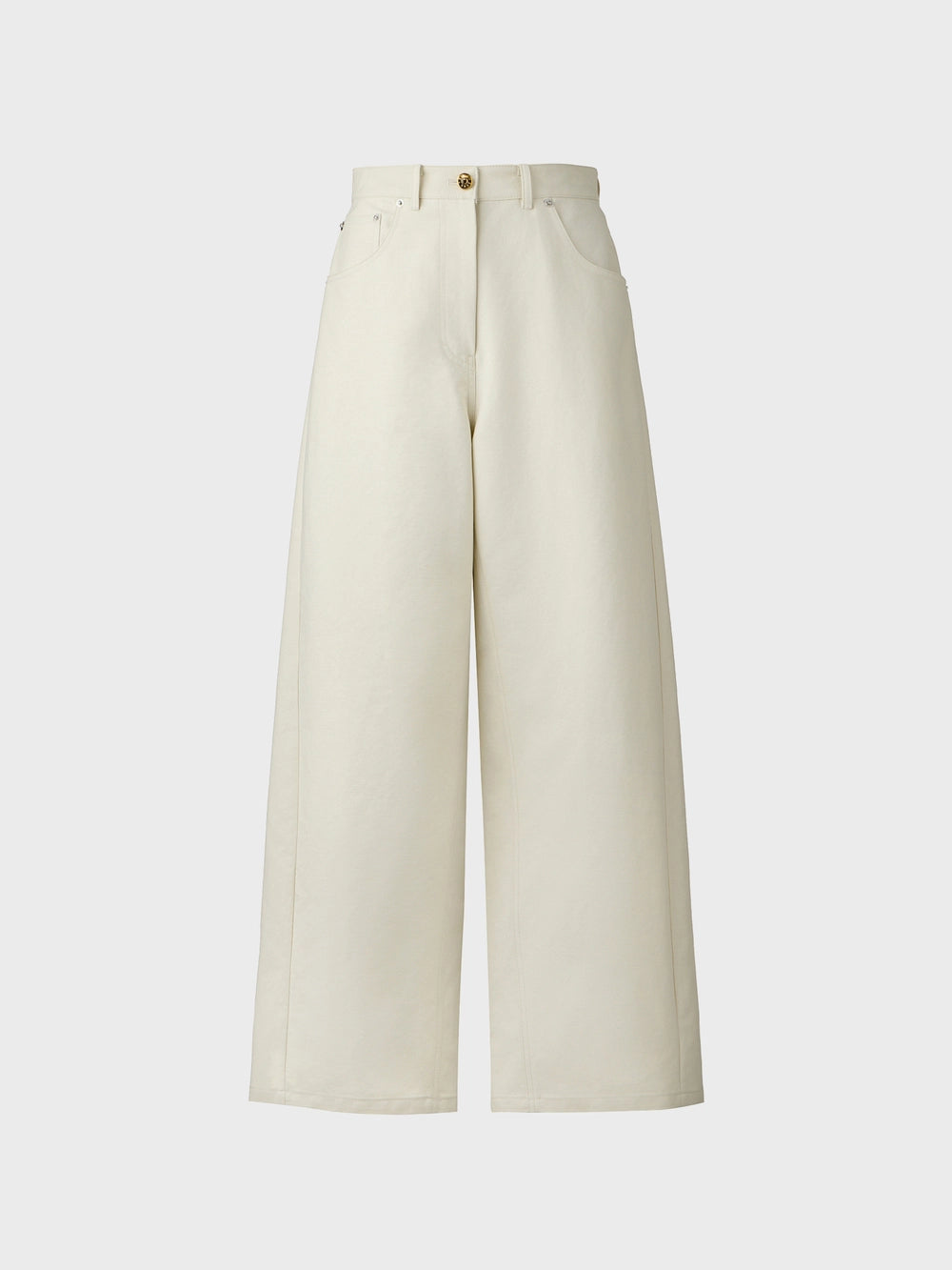 EENK Curved Relaxed Pants - Ivory