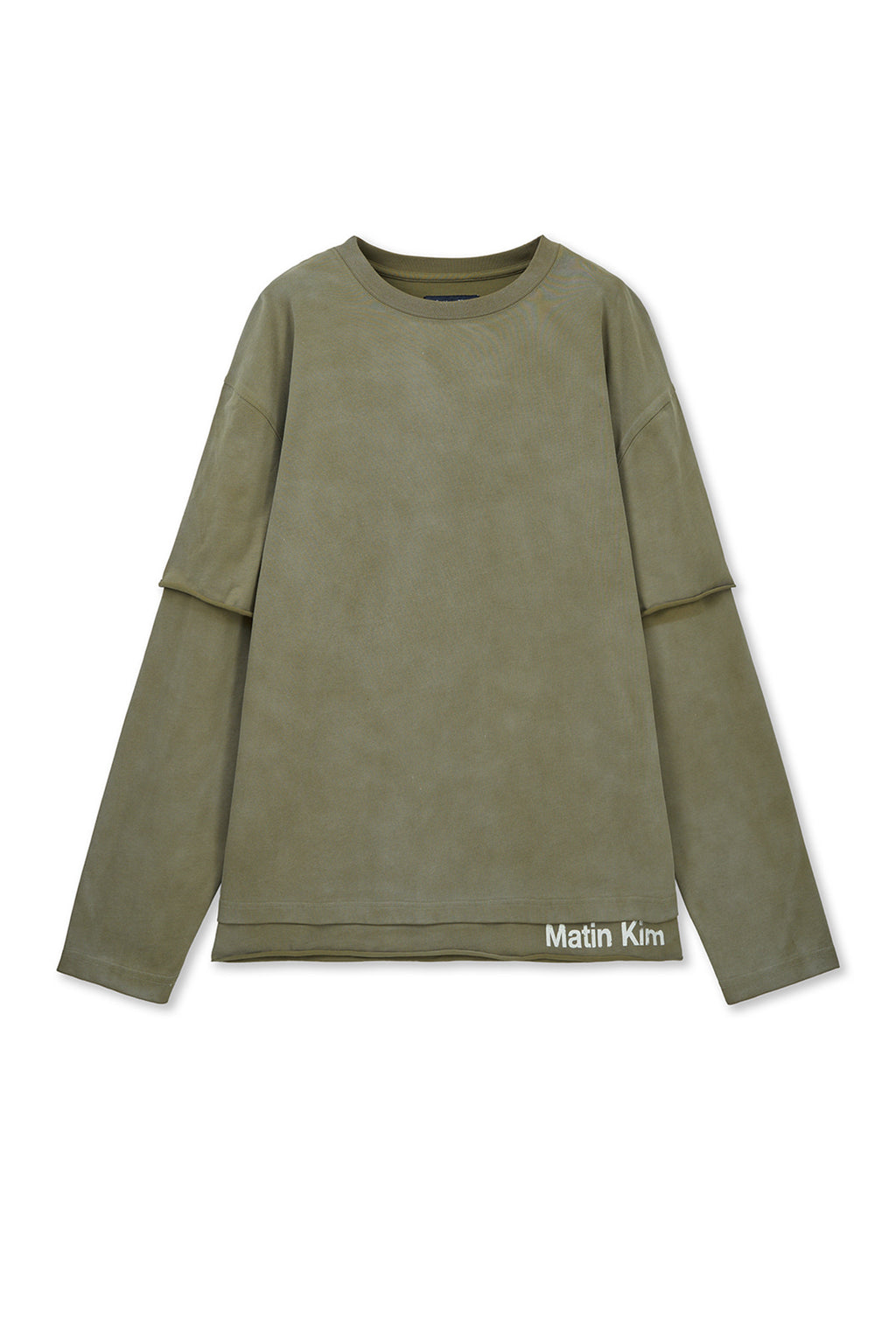 Matinkim Spray Effect Layered Top For Men IN Khaki