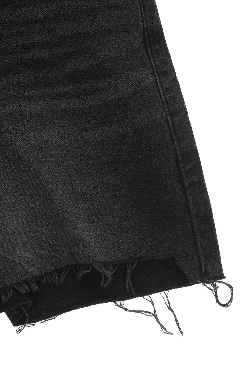 Matinkim Cut Out Point Denim Shorts IN Black