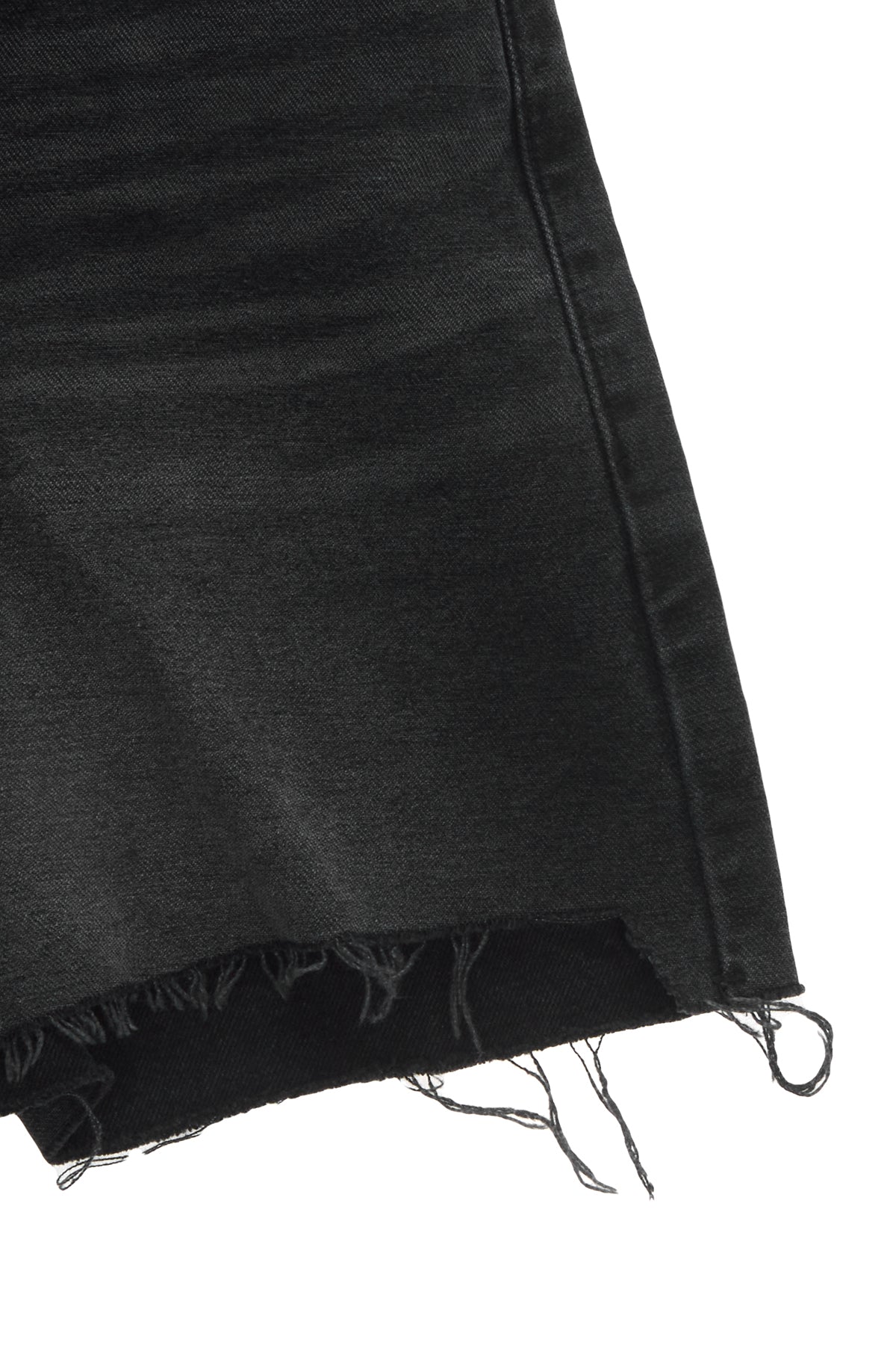Matinkim Cut Out Point Denim Shorts IN Black