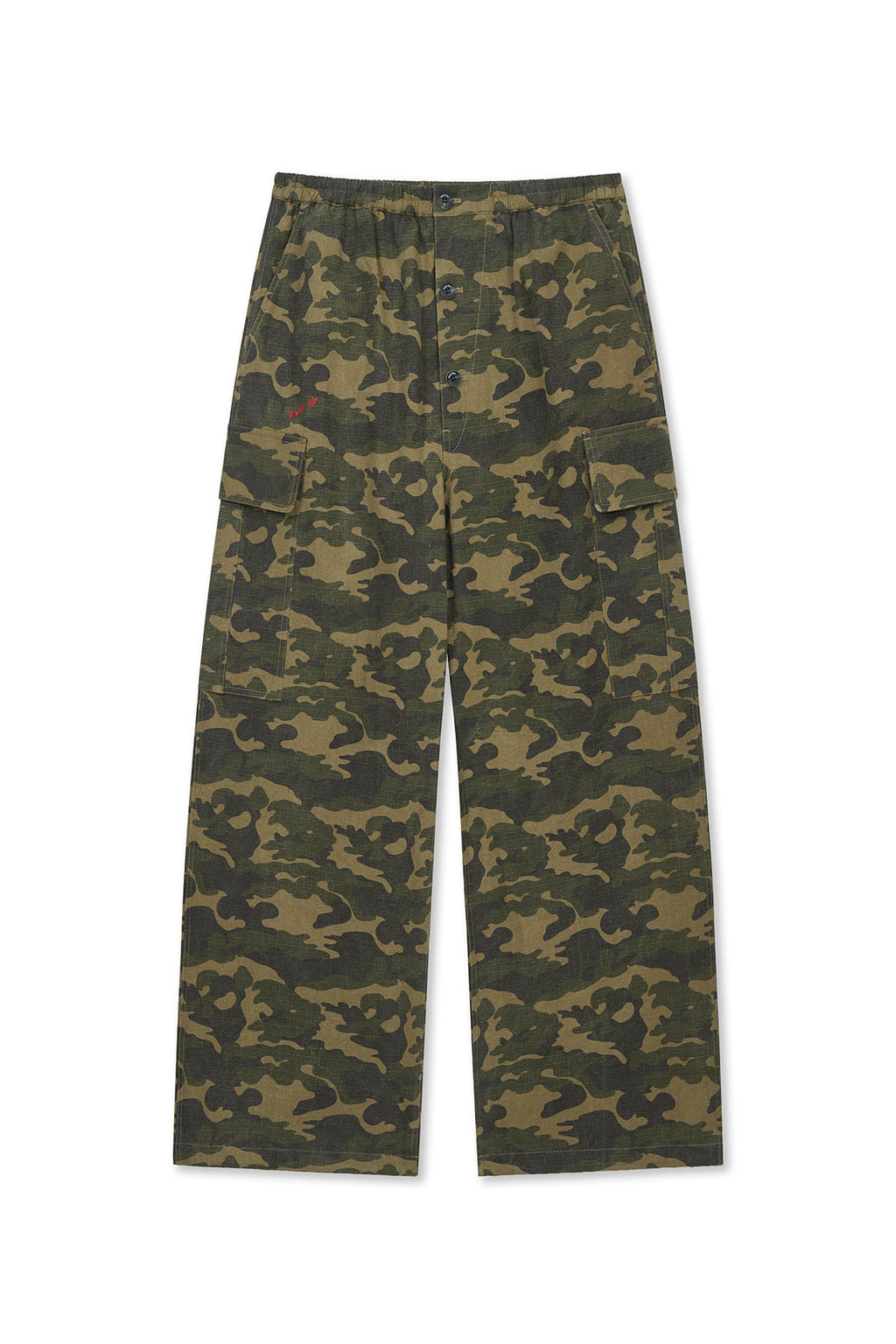 [matinkim] DRAWSTRING HEM CARGO PANTS IN KHAKI