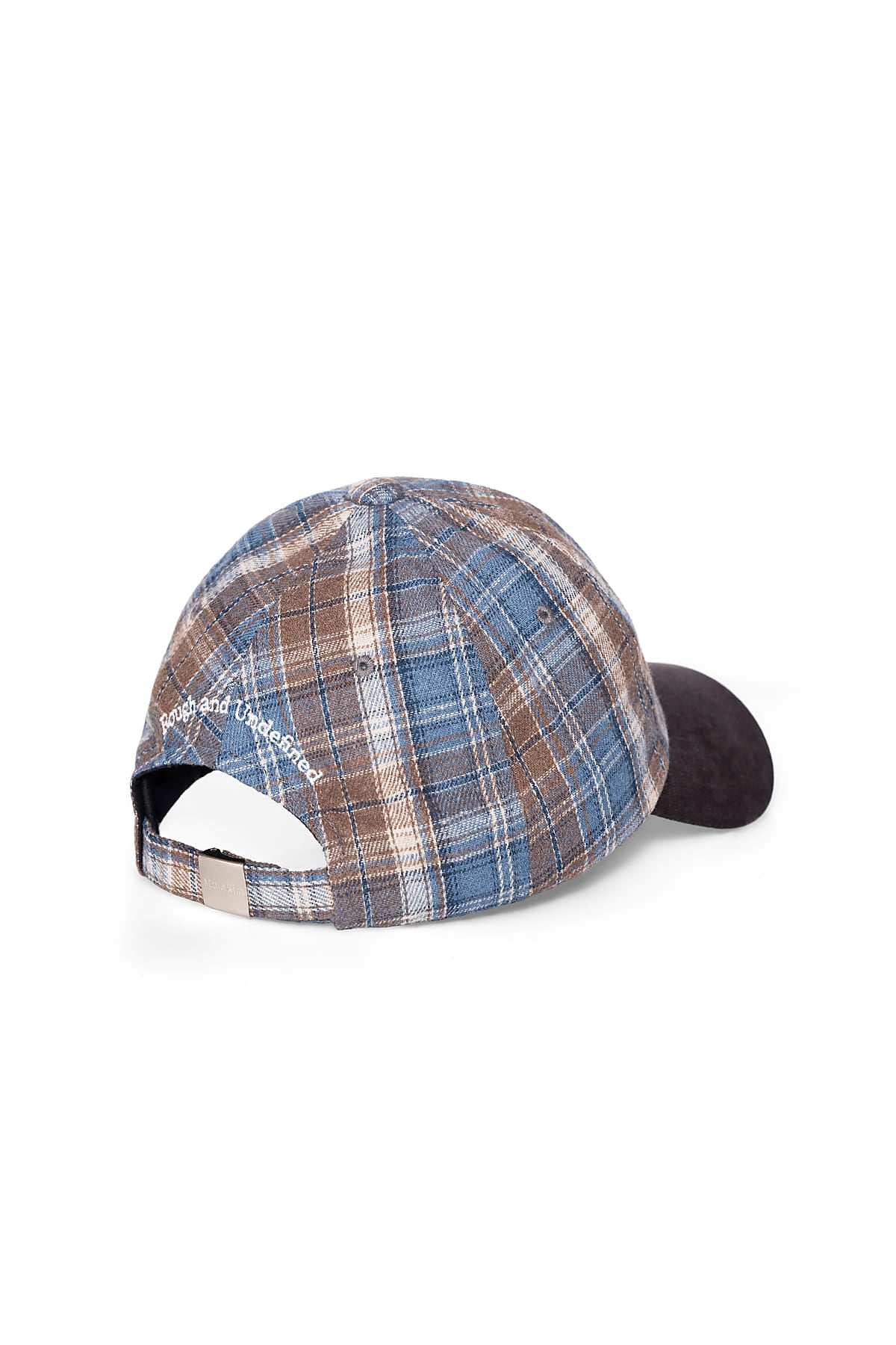 Matinkim Matin Contrast Brim Check Ball Cap IN Brown