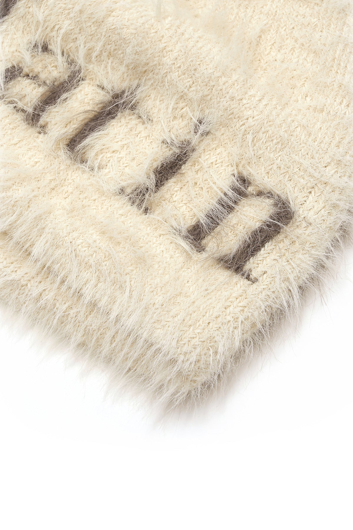 Matinkim Matin Hairy Knit Beanie IN Light Beige