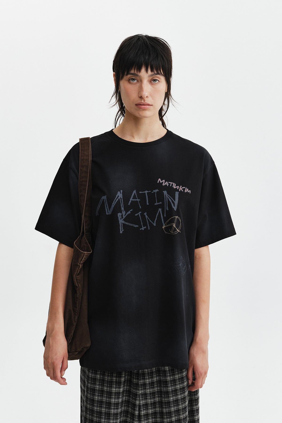 Matinkim Vintage Graffiti Logo Top IN Black