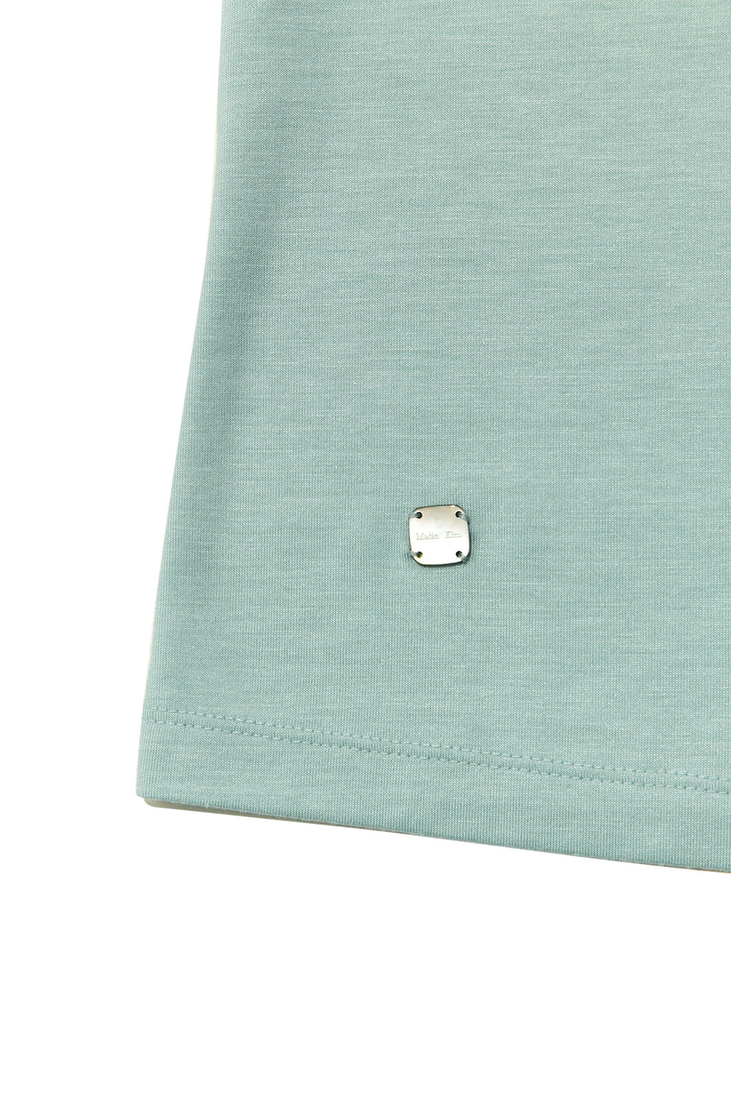 [matinkim] UNBALANCE TIED SHIRRING TOP IN MINT