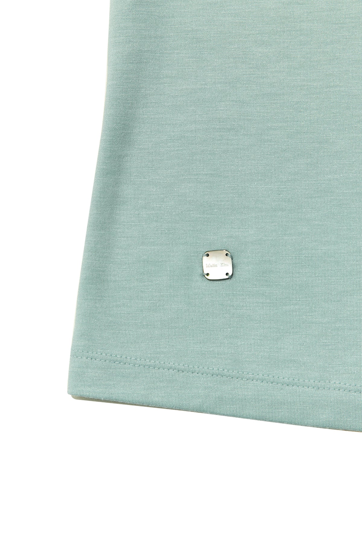 [matinkim] UNBALANCE TIED SHIRRING TOP IN MINT