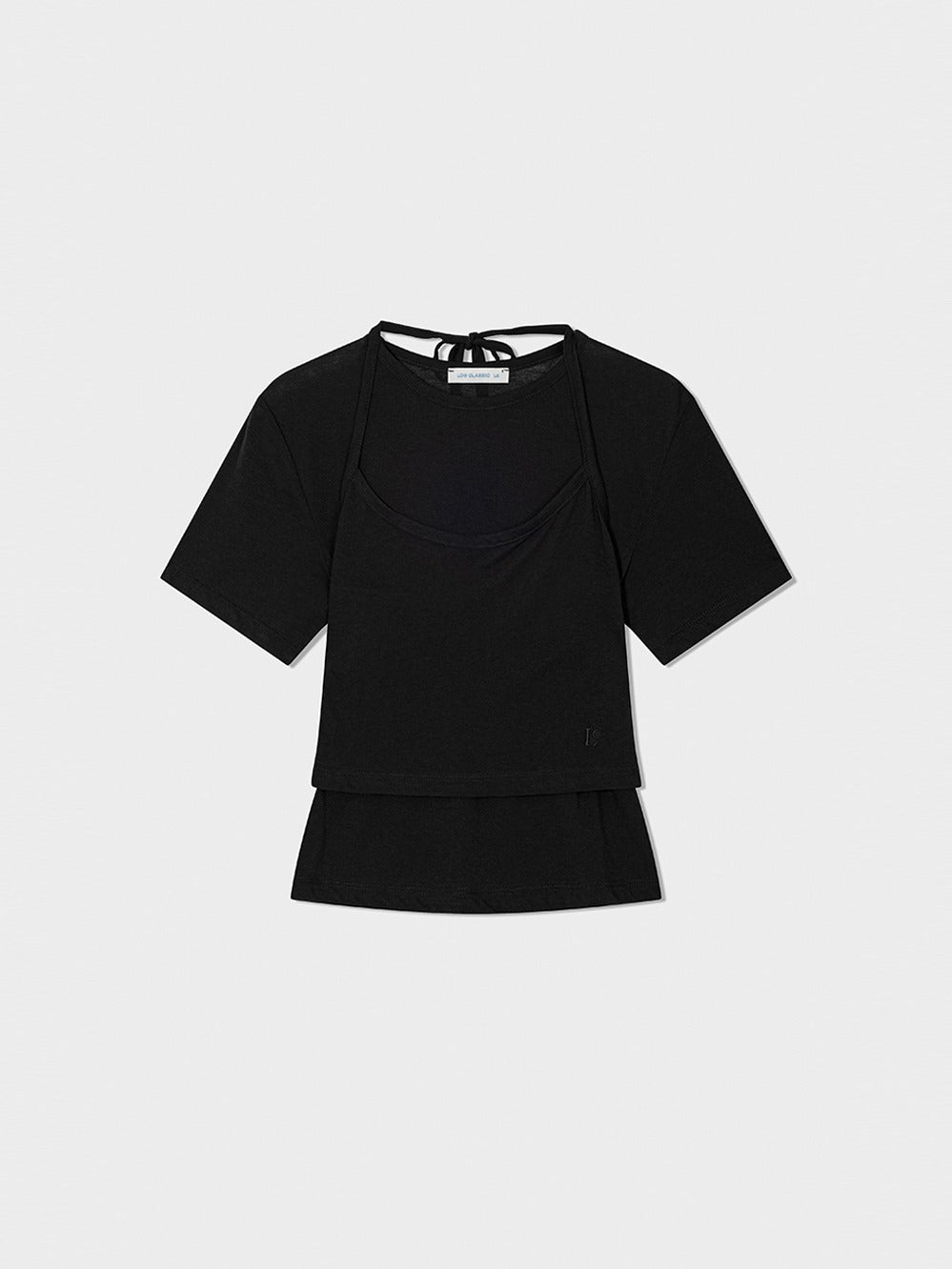 Low Classic Layered Short Sleeve T-Shirt Black