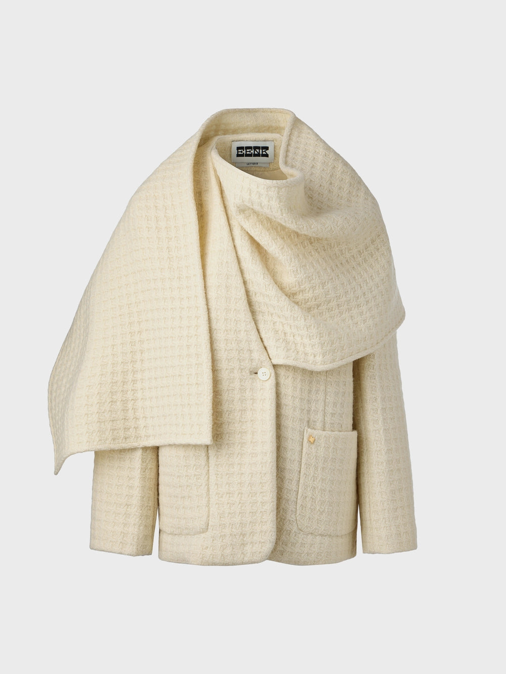 EENK Structured Muffler Jacket - Ivory