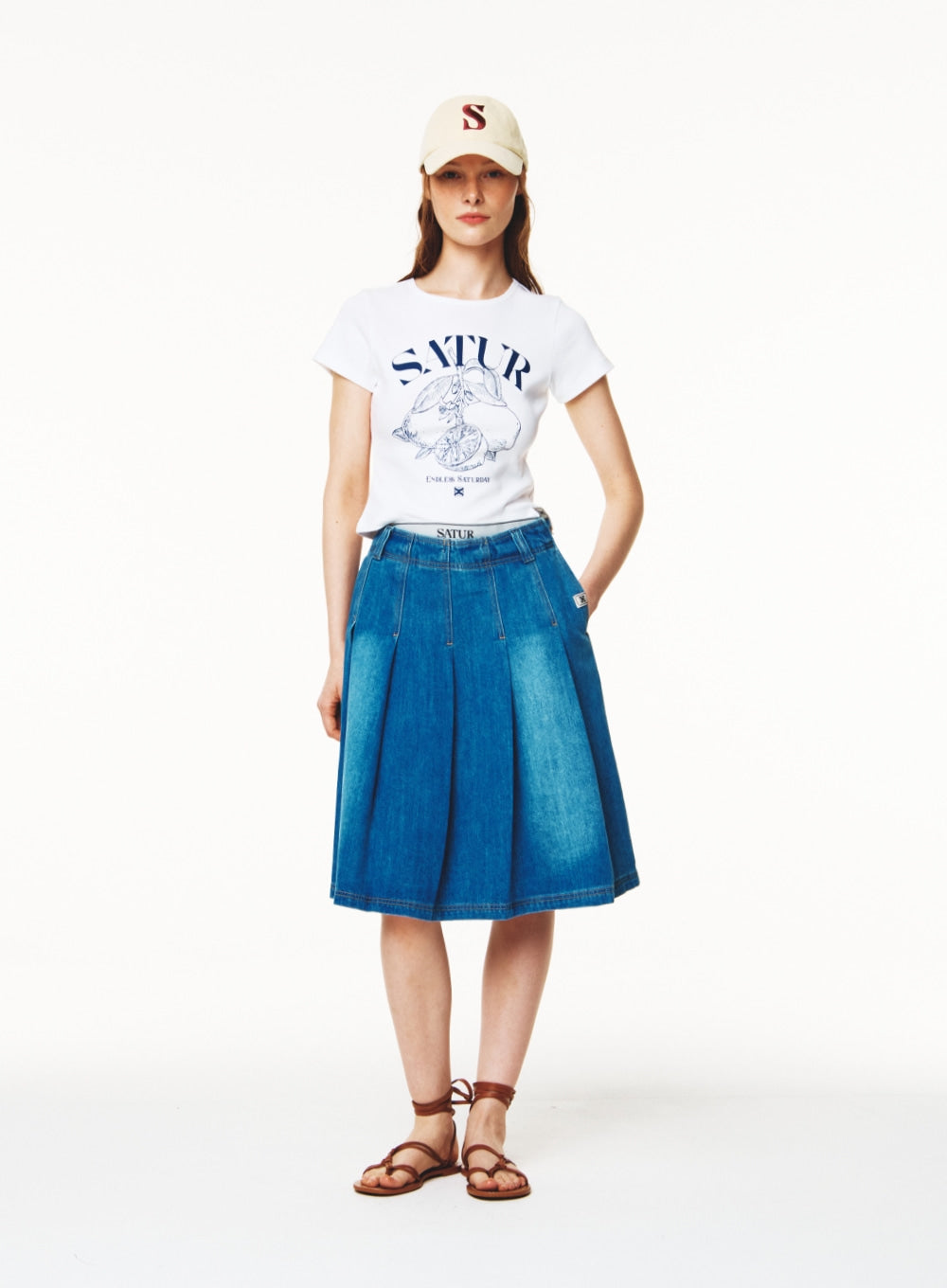 [satur] Vintage Casual Ball Cap - Yellow