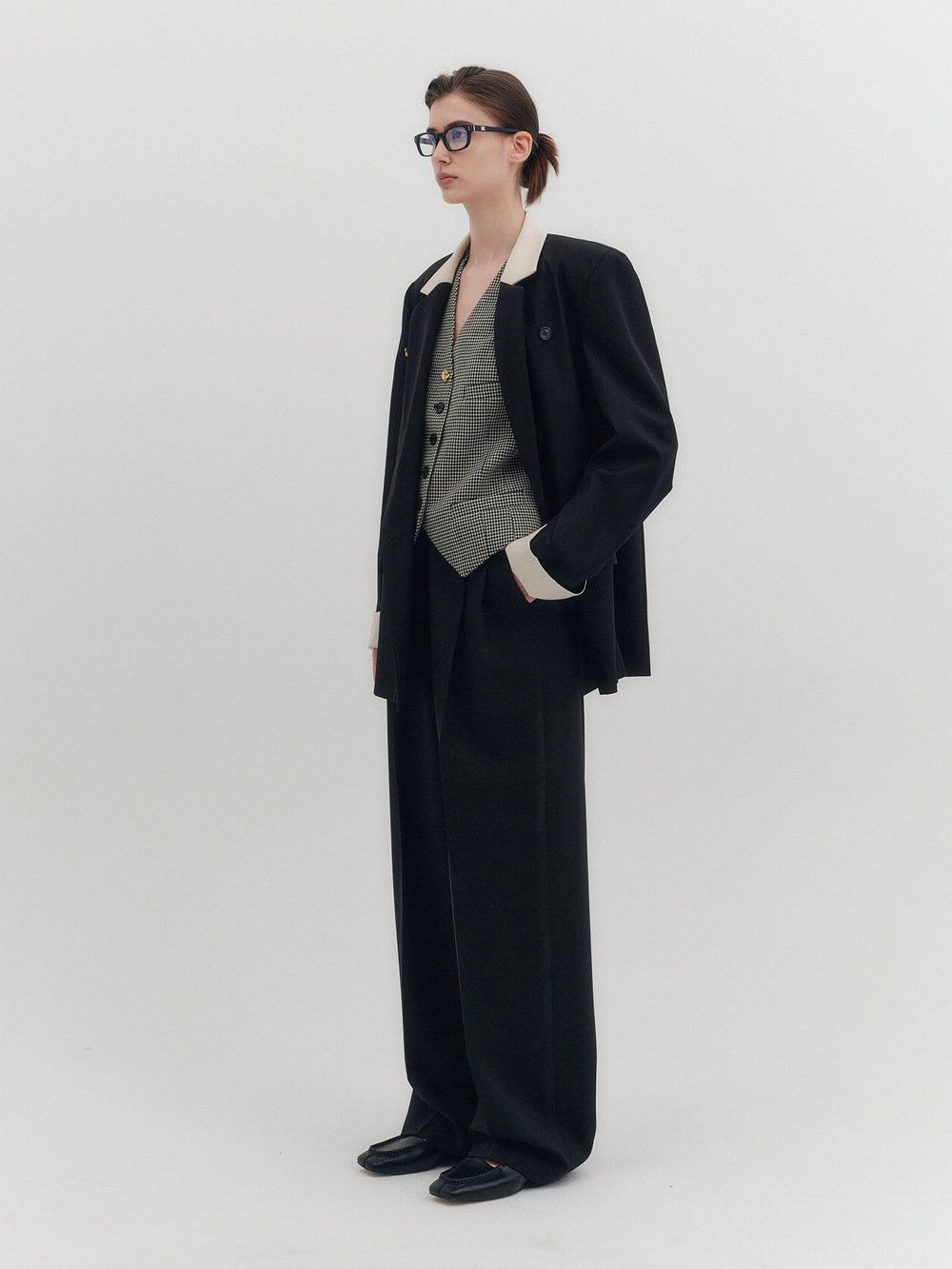 EENK Double-Breasted Blazer - Black