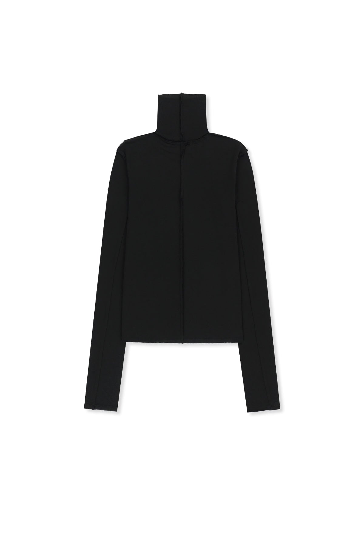 Matinkim Raw Cut High Neck Top IN Black