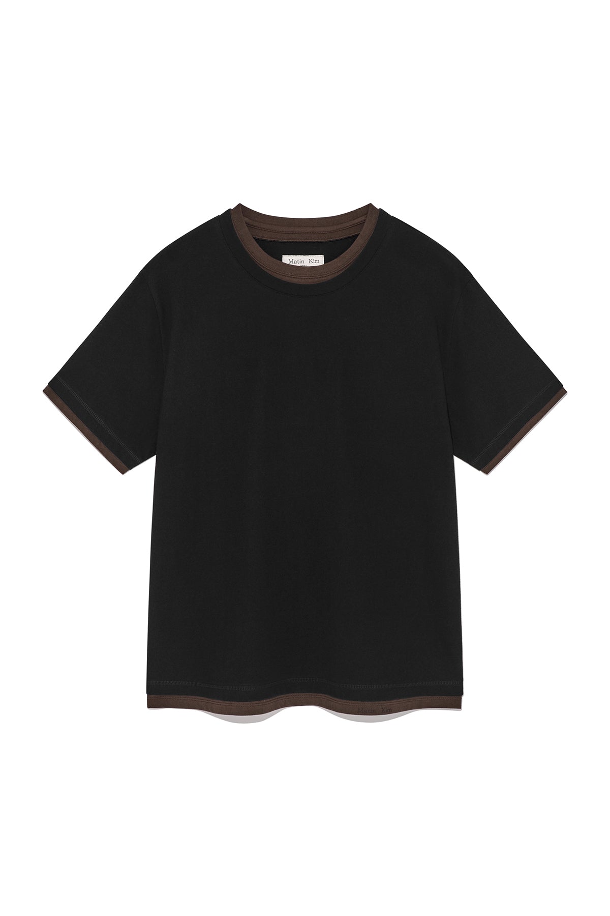 Matinkim Color Point Layered Top For Men IN Black