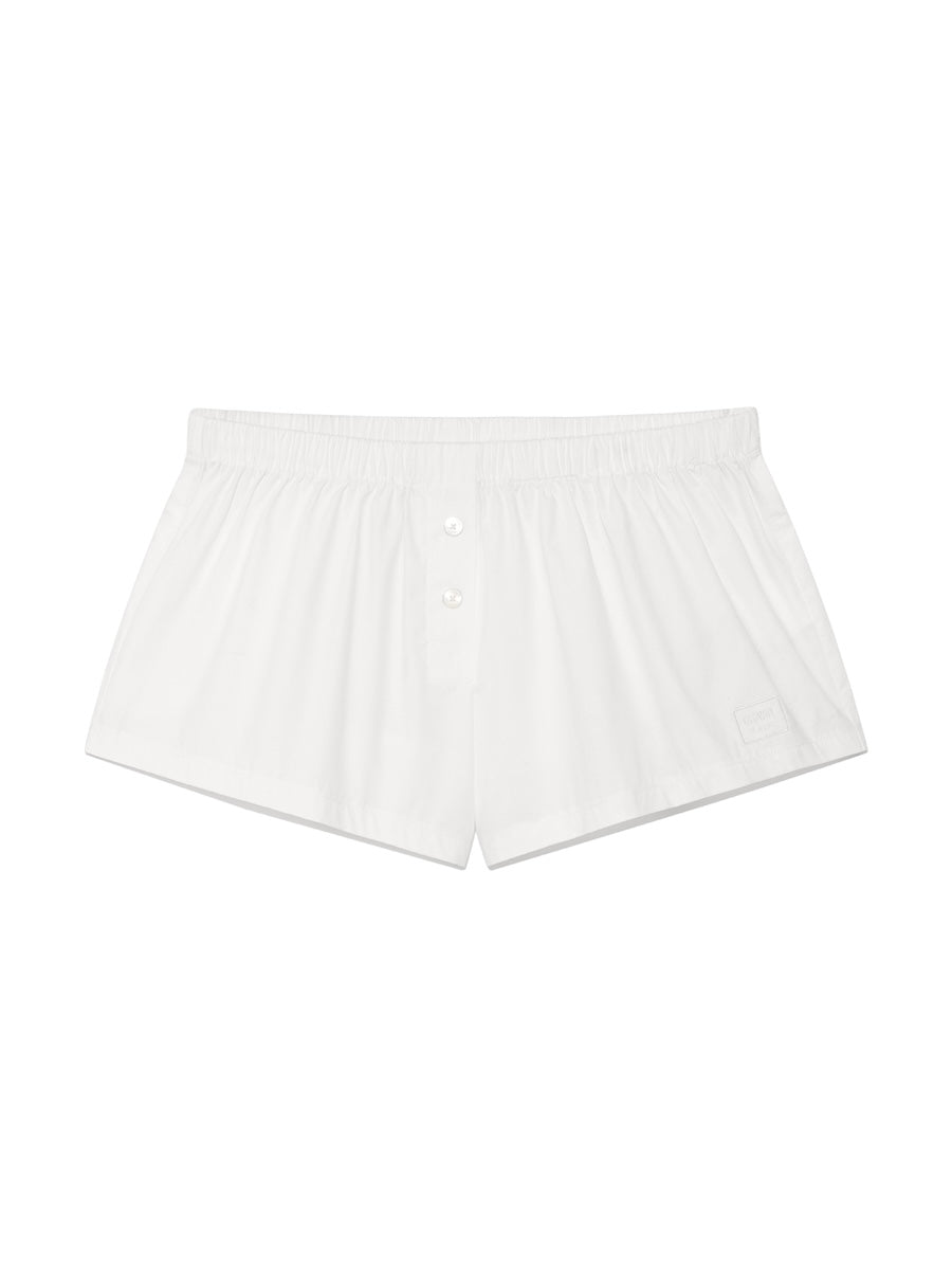 GLOWNY G Classic Micro Shorts (White)