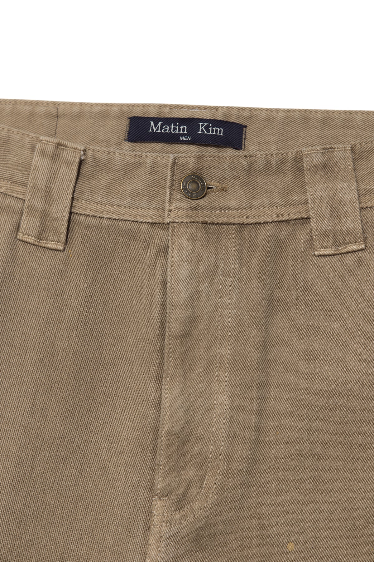 [matinkim] Vintage Painting Carpenter Pants For Men IN Beige