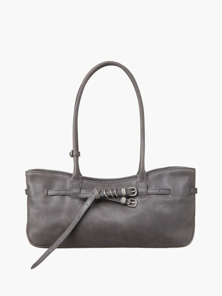 Margesherwood Grandma Used Shoulder Bag mauve pull-up