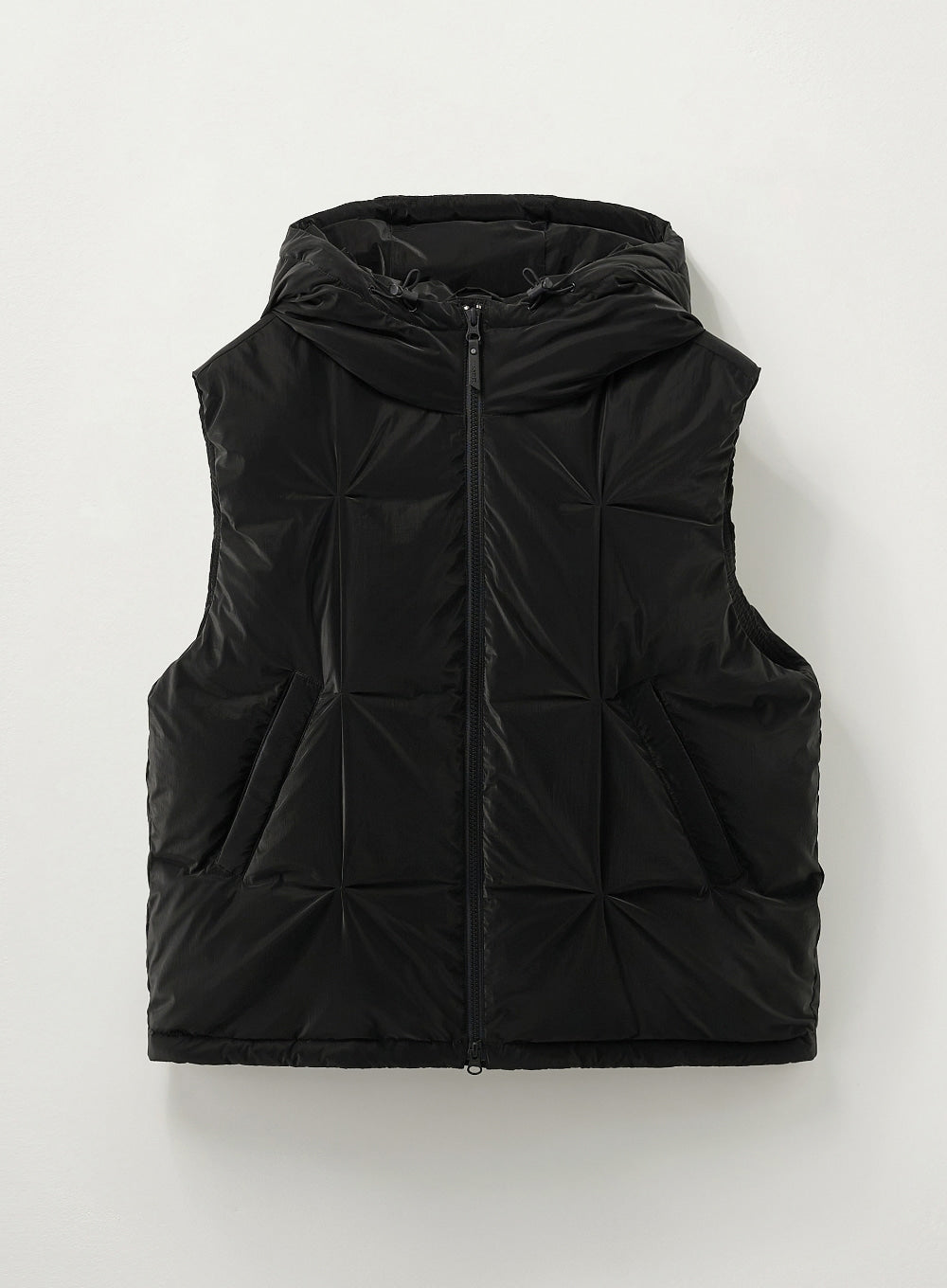 [satur] (W) Orta Hood Padding Vest - Black