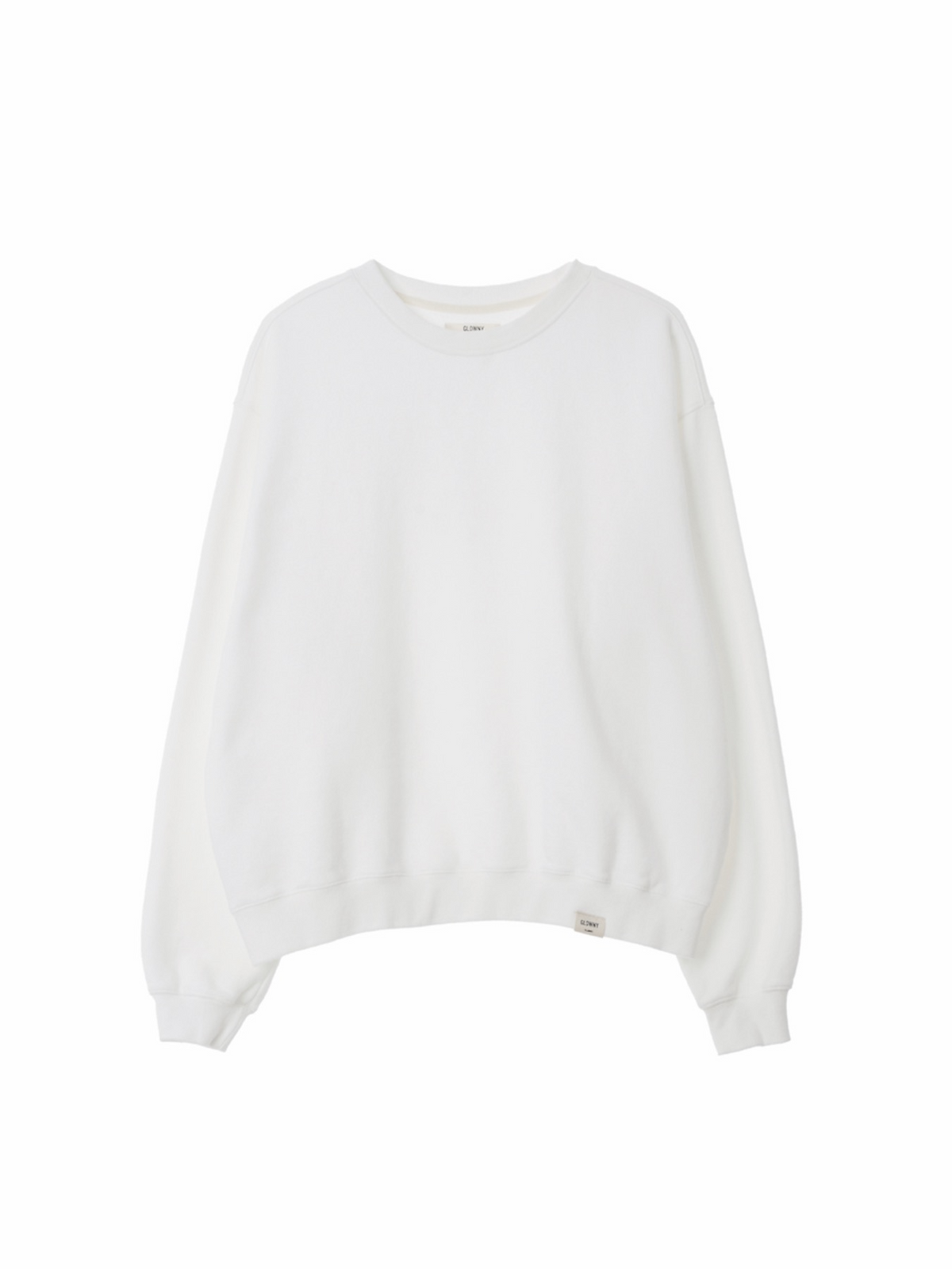 GLOWNY G Classic Washed Sweatshirts (White)