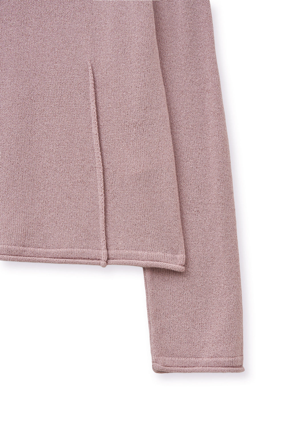 [matinkim] GLITTER SLIM LOGO KNIT TOP IN PINK