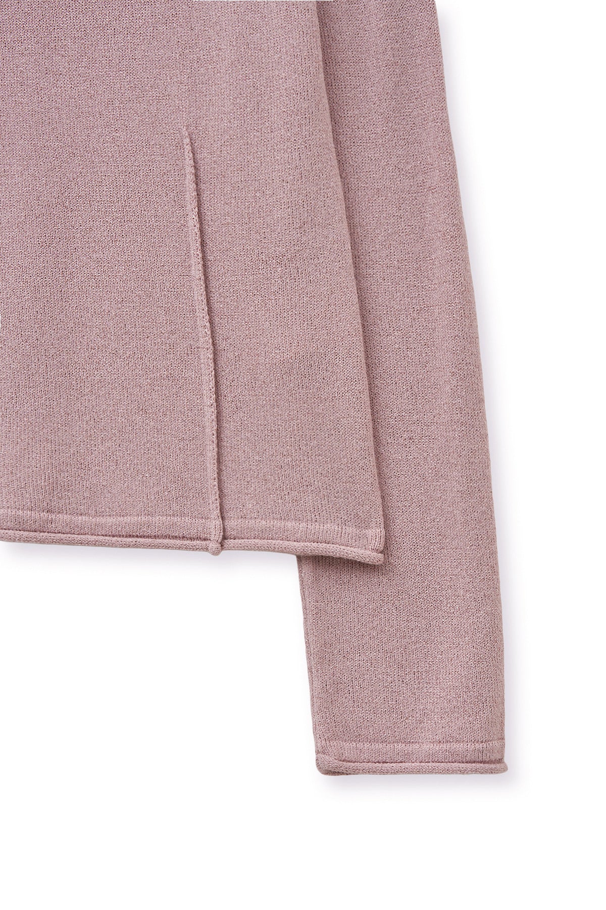 [matinkim] GLITTER SLIM LOGO KNIT TOP IN PINK