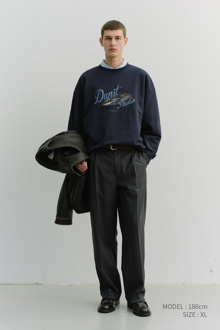 Dunst Unisex Vinyl Sweatshirt French Navy