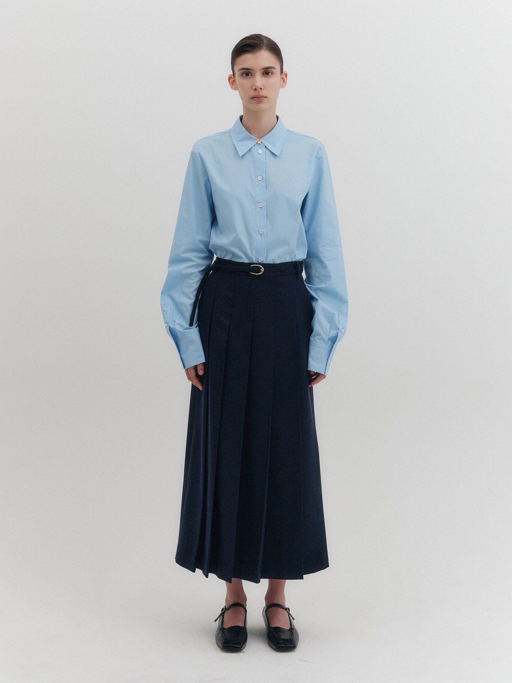 EENK Pleated Skirt - Navy