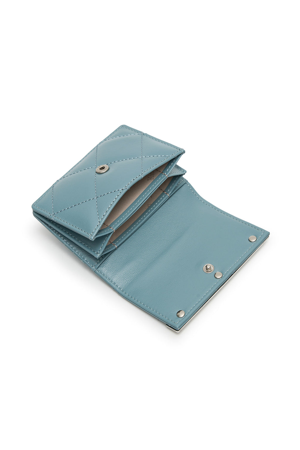 [matinkim] Puff Quilt Wallet IN Blue