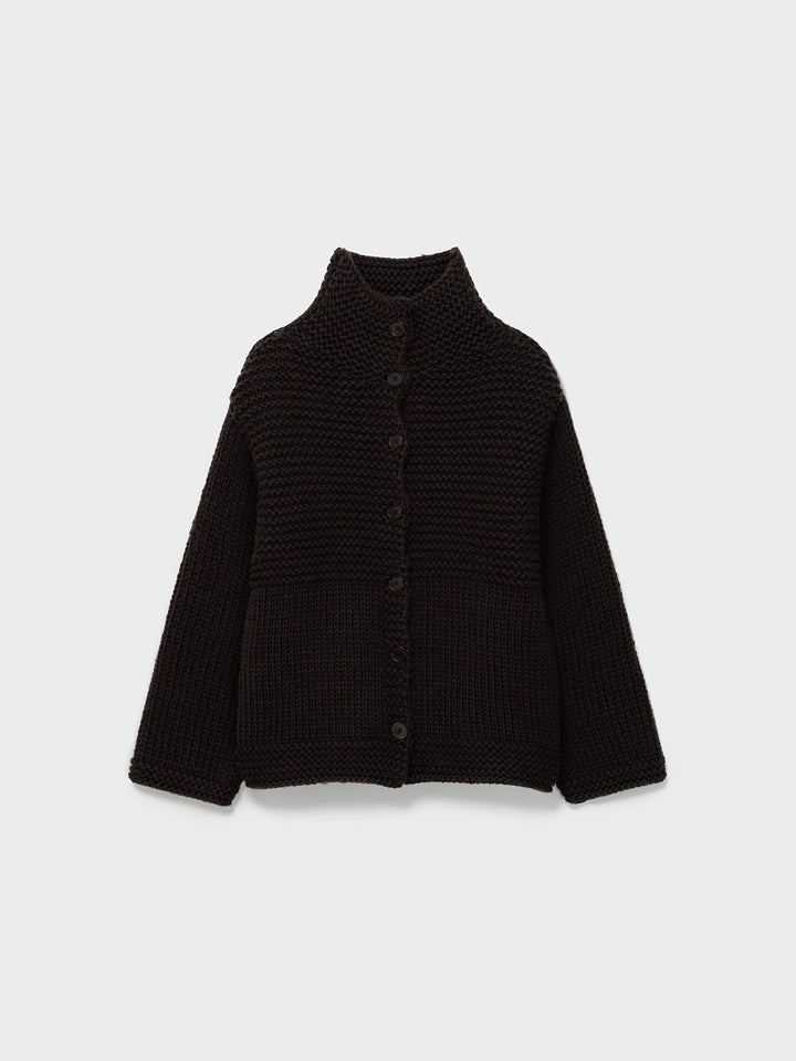 Low Classic Heavy Knit Cardigan Brown
