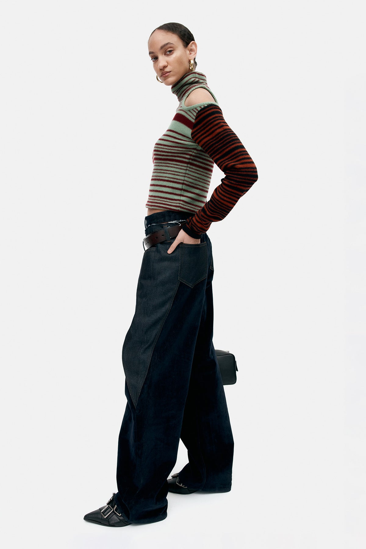 Andersson Bell Elodie Multi Stripe Cut-Out Top