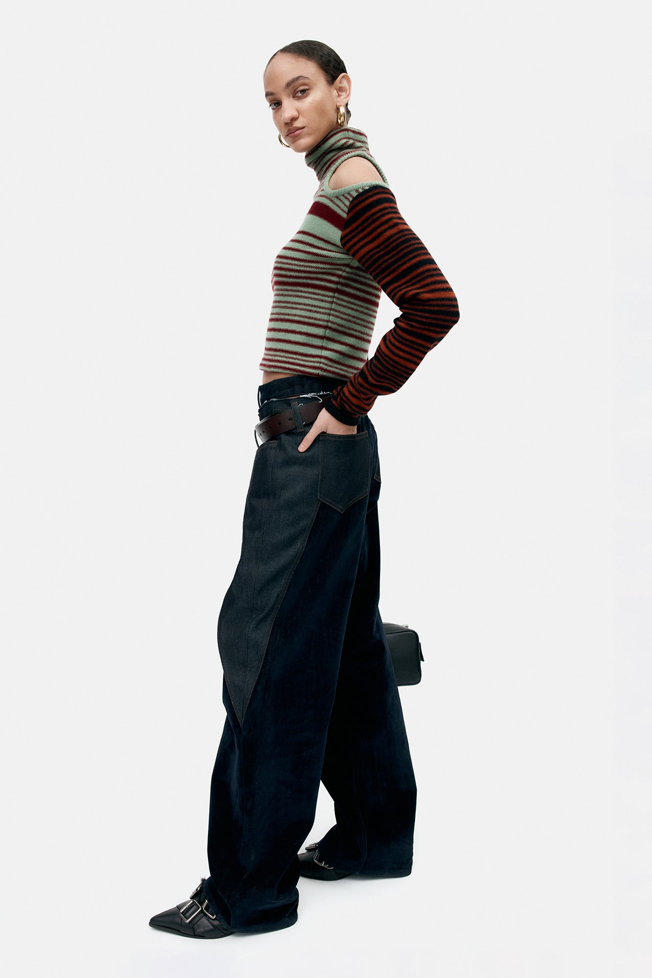 Andersson Bell Elodie Multi Stripe Cut-Out Top