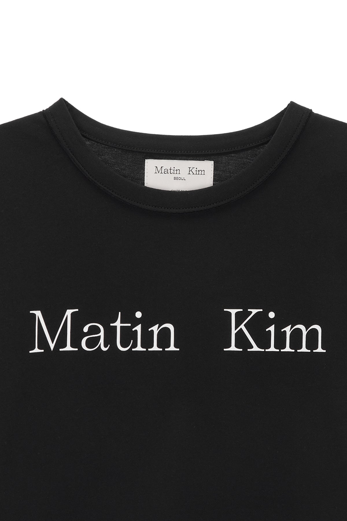 Matinkim Matin Kim Logo Crop Top IN Black