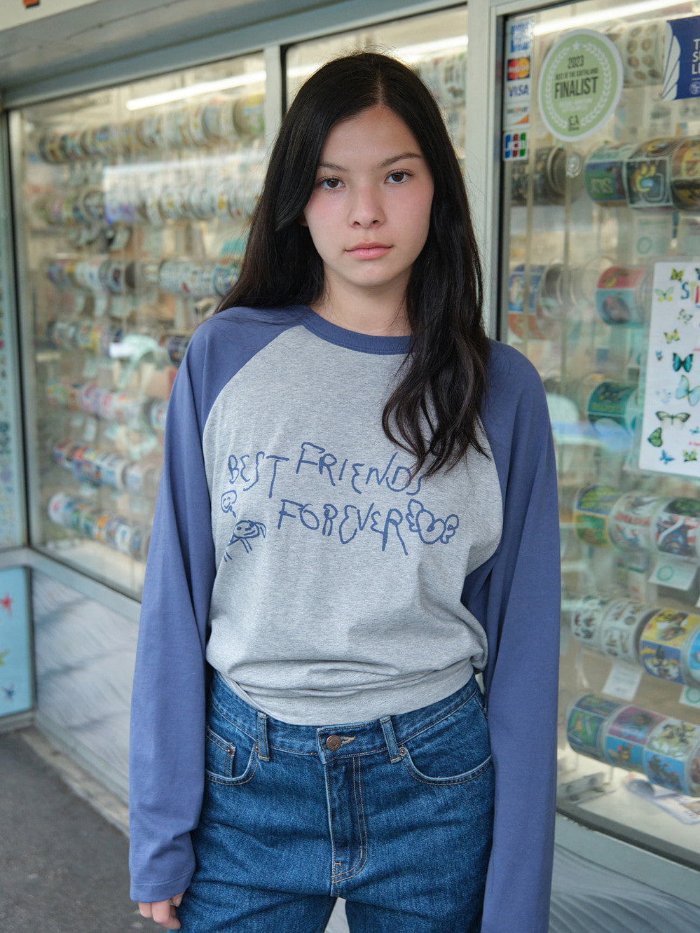 Low Classic Lc Bff Raglan Tee Melange Grey