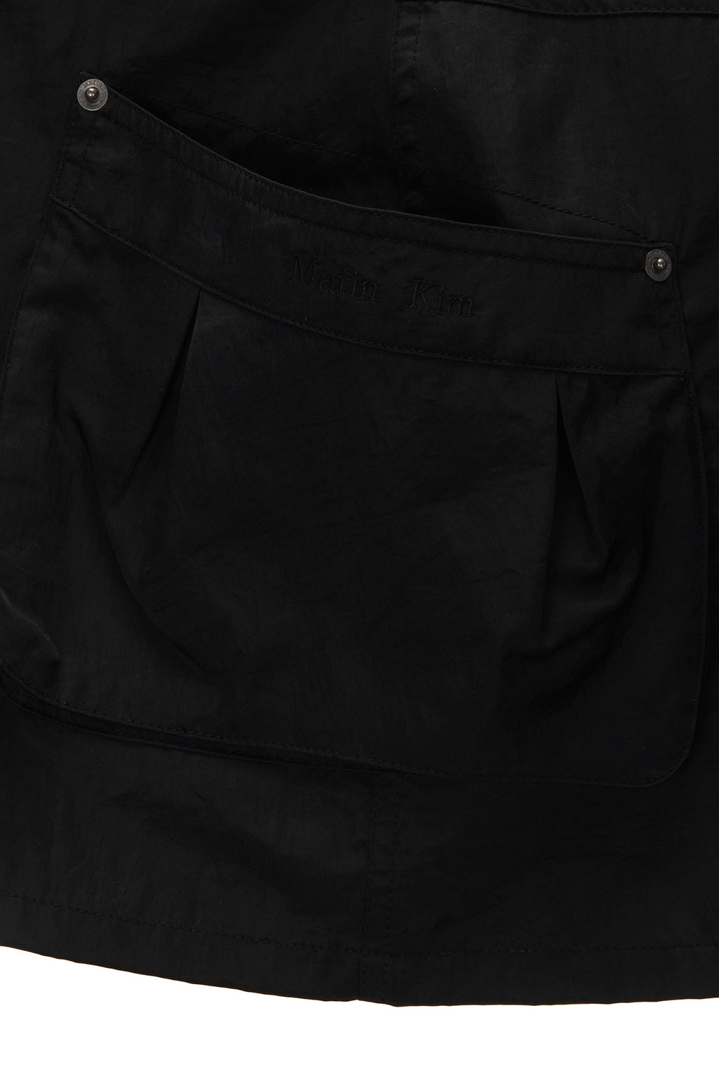 Matinkim Lowrise Nylon Cargo Mini Skirt IN Black