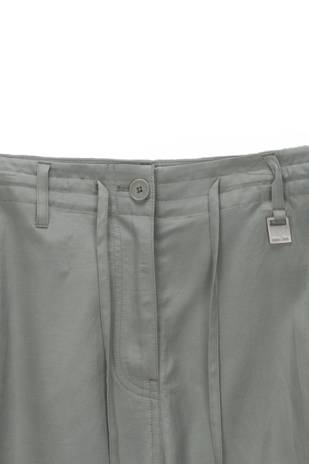 Matinkim String Point Big Pocket Cargo Pants IN Light Khaki